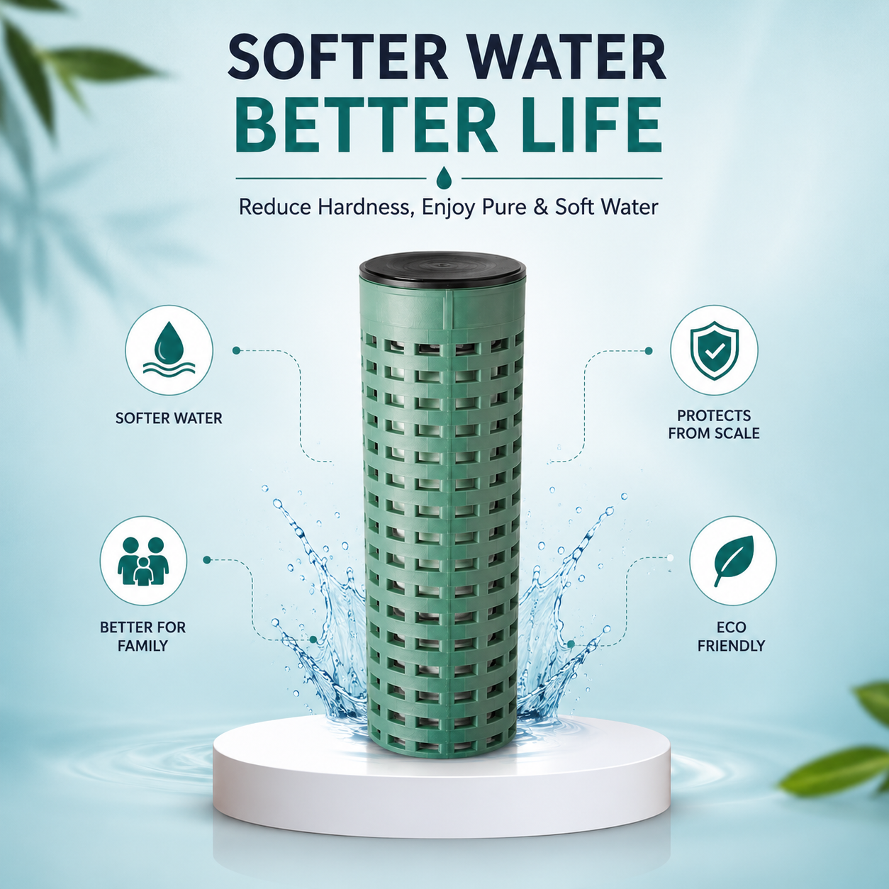 SCALTRIX Water Softener | Salt-Free Hard Water Scale Protection | No Electricity | Easy Installation