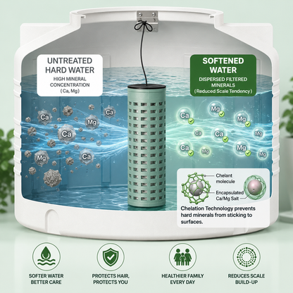 SCALTRIX Water Softener | Salt-Free Hard Water Scale Protection | No Electricity | Easy Installation