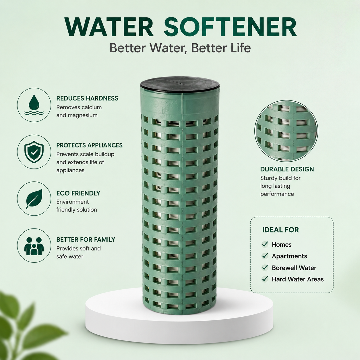 SCALTRIX Water Softener | Salt-Free Hard Water Scale Protection | No Electricity | Easy Installation
