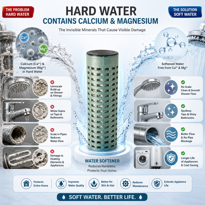 SCALTRIX Water Softener | Salt-Free Hard Water Scale Protection | No Electricity | Easy Installation