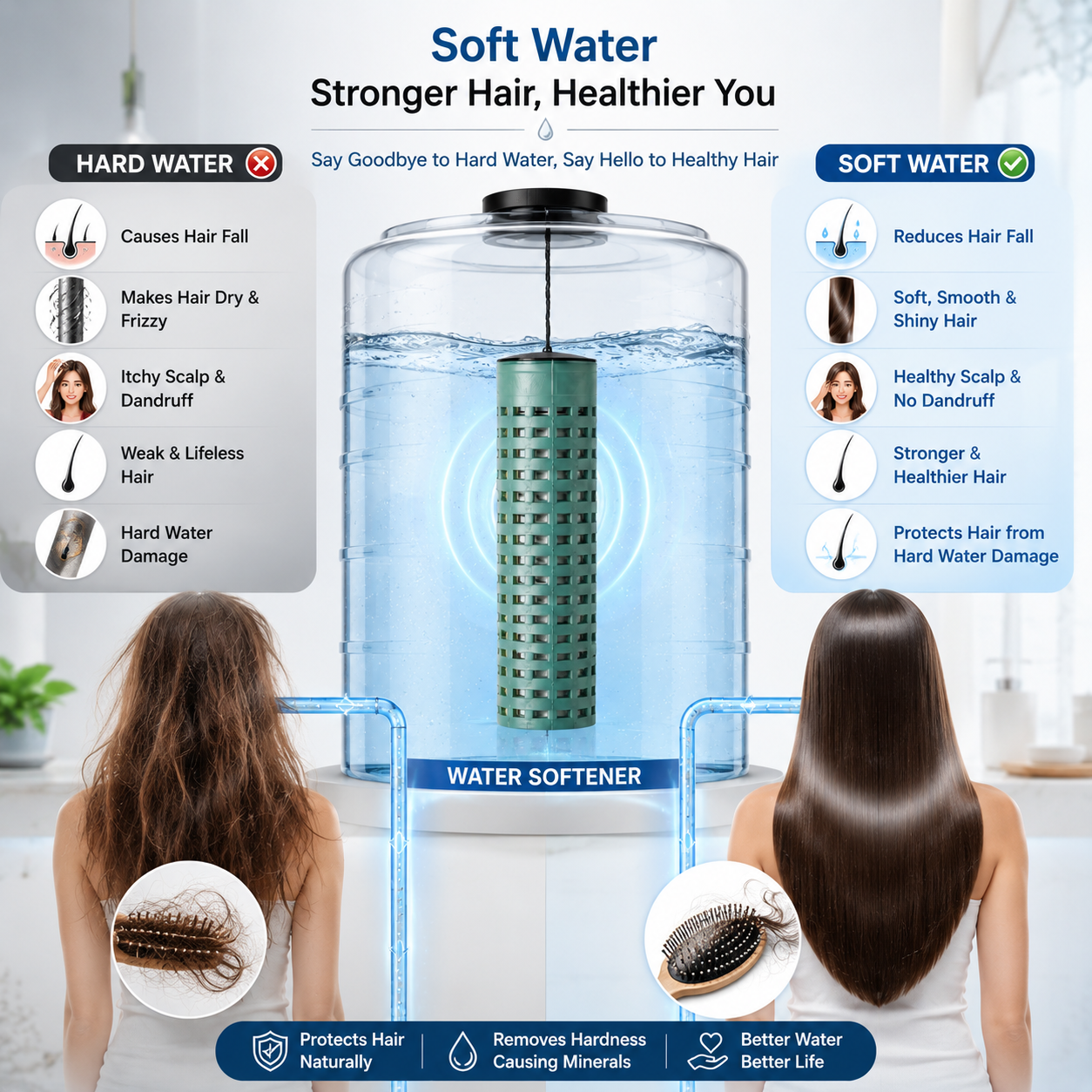 SCALTRIX Water Softener | Salt-Free Hard Water Scale Protection | No Electricity | Easy Installation