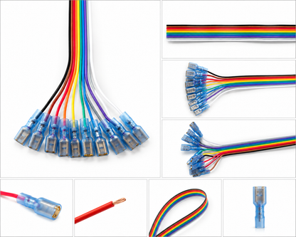 10 Color Pre-Wired Female Lugpin Connector (Packing 200 PCS)