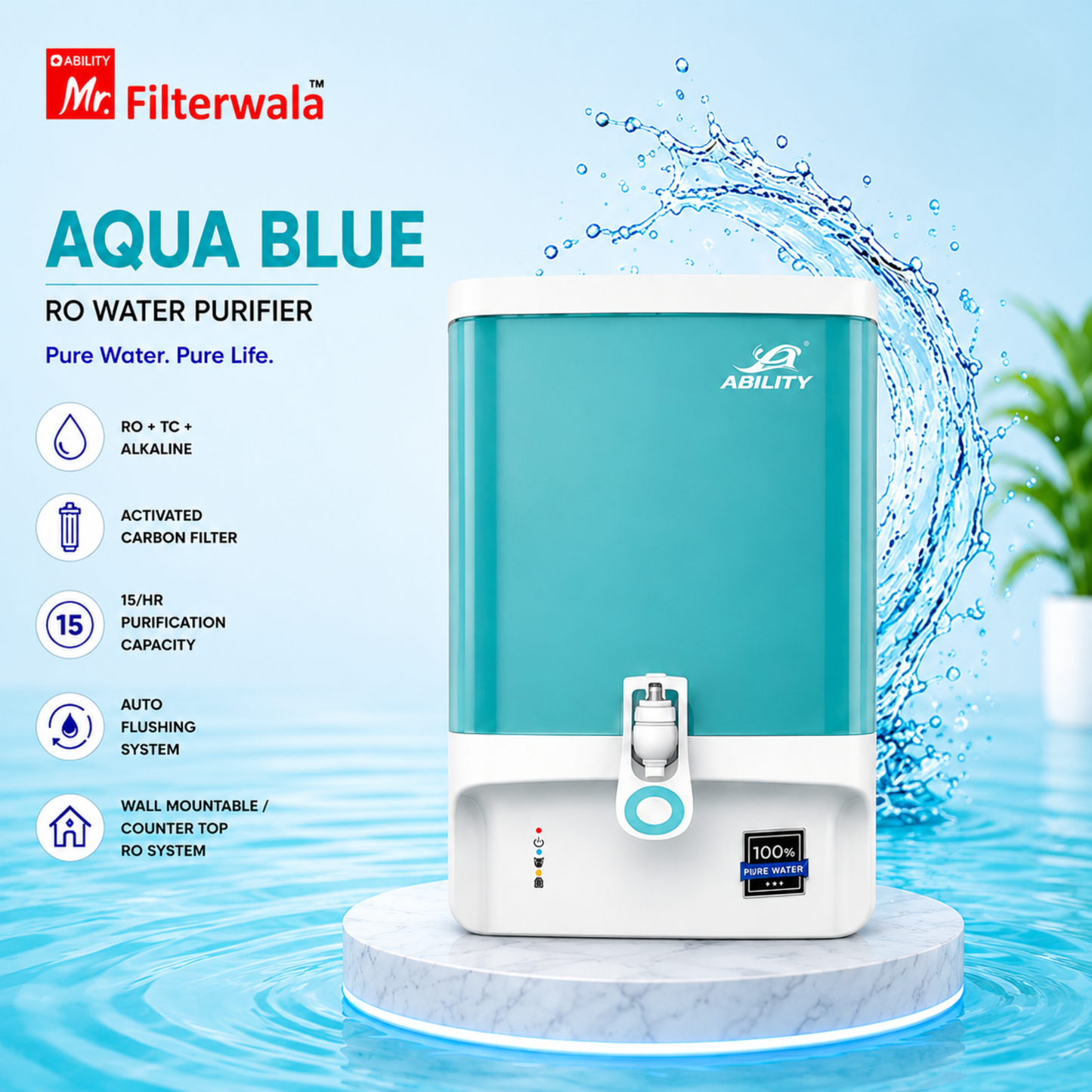 AB-AQUA TECH RO Water Purifier