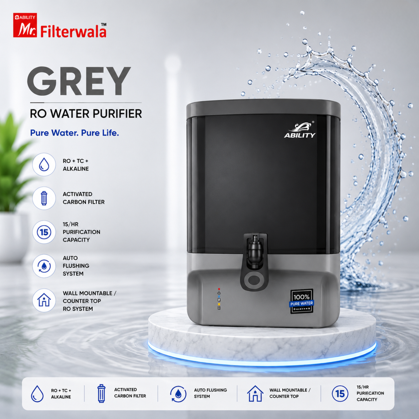AB-AQUA TECH RO Water Purifier